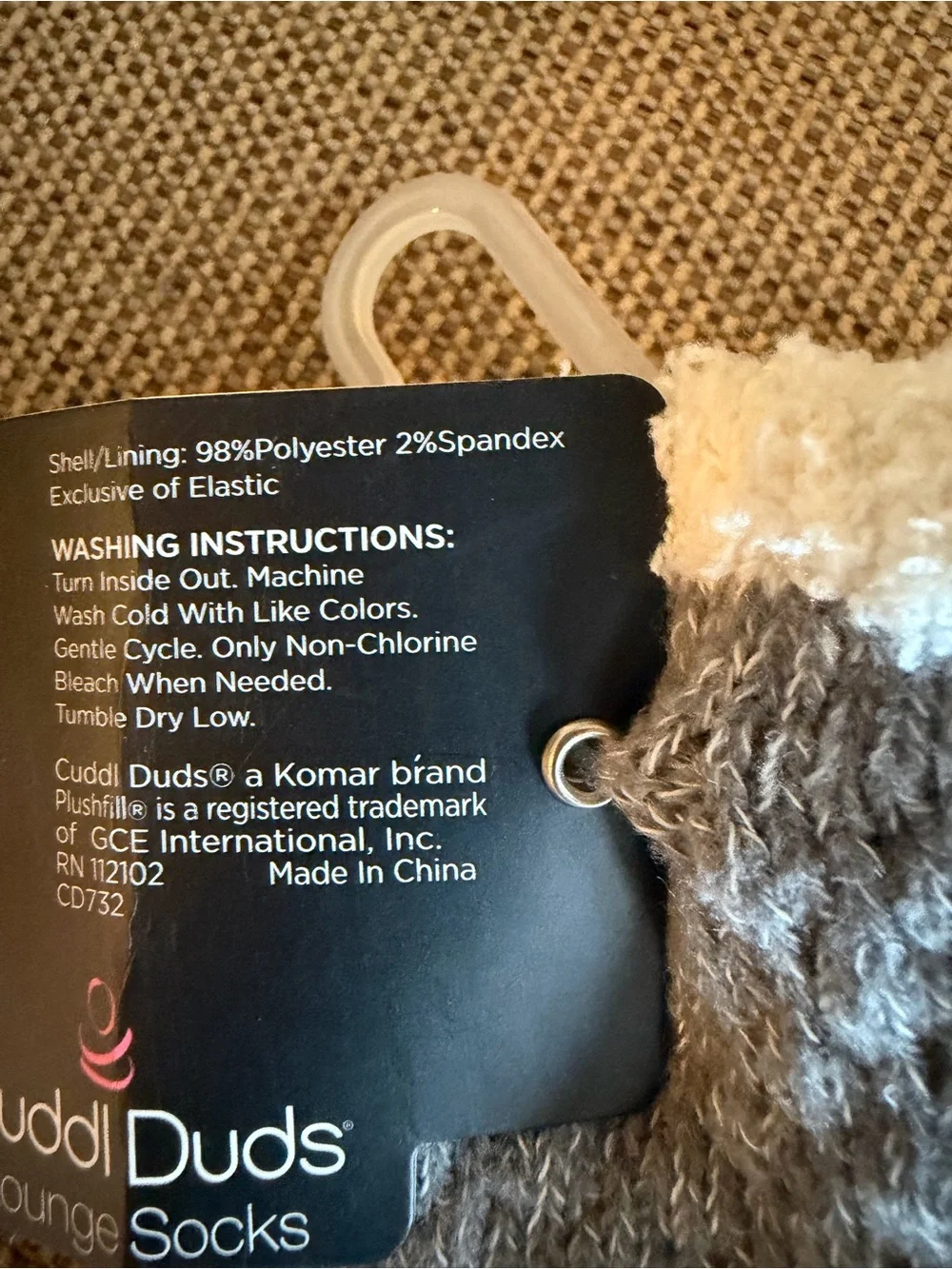 NWT Cuddl Duds Lounge Socks